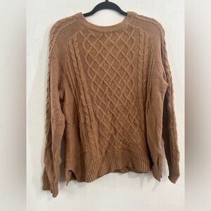 Old Navy Cable Knit Tan Sweater